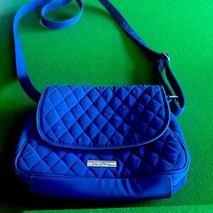 Vera Bradley Blue Quilted Crossbody Bag with Free matching wallet